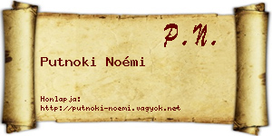 Putnoki Noémi névjegykártya